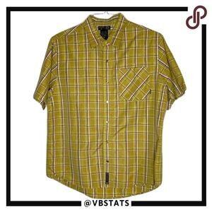 ‎Medium Ezekiel Mustard-White Plaid SS Shirt